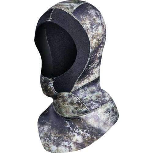 3mm Neoprene Scuba Diving Hood With Shoulder Spearfishing Equipment Hat Winter Snorkel Swim Warm Cap surfing hat diving caps