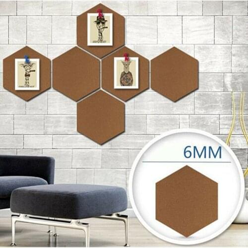 7pcs/pack Soft Board Hexagonal Soft Cork Board Decoration DIY Pictures Home Decoration For Photo