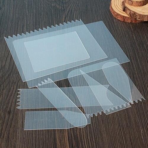 9 Pcs/set Cake Scraper Fondant Mousse Cream Spatula Edge Smoother Cupcake Cake Cutter Pastry Mold Baking Decorating Tools