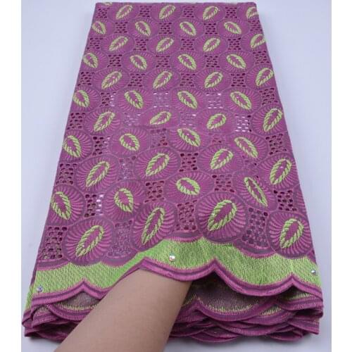 Onion Holes African Swiss Voile Lace In Switzerland Soft Ventilation Nigerian Swiss Cotton Lace With Stone For Dress Party F1747
