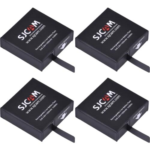 4Pcs 1200mAh Original SJCAM SJ8 3.8V Rechargeable Camera Battery for SJ8 Pro/SJ8 Plus/SJ8 Air SJCAM Action Camera Accessories