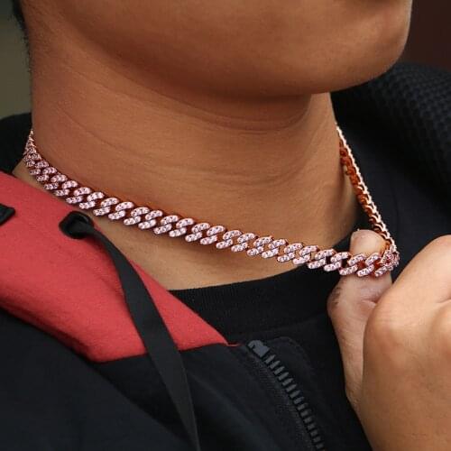 BOEYCJR Hip Hop Hyperbole AAA Zircon Choker Necklace Short Chain Fashion Jewelry Punk Pendant Necklace For Women or Men