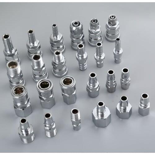 1pc Air Line Hose Quick Release Coupler Ctings Female Male oupling Connector Barb Fittings Pneumatic Parts