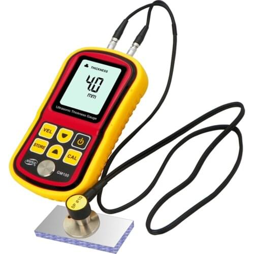 Digital LCD Ultrasonic Thickness Gauge Meter Metal Width Measuring Instrument 1.2~220mm (Steel) Sound Velocity Measurement
