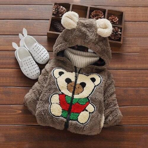 Fashion Baby Boys Jackets Fur collar Autumn Winter Kids Warm Thick Parkas Jacket Children Outerwear Girl Coat Boys Girls Clothes