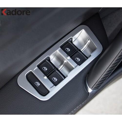 For Volkswagen For VW Golf 7 MK7 2013 2014 2015 ABS Matte Interior Car Window Lift Switch Frame Cover Trim Accessories LHD