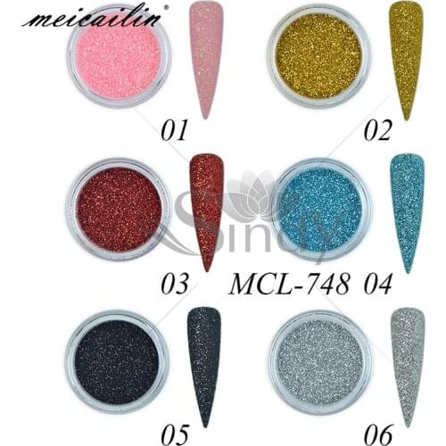 6 Colors Holographic Laser Glitter Nail Powder Dust Sandy Matte Designs UV Gel Art Charm Decorations Pigment DIY Manicure Set