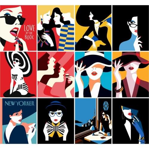 AZQSD Painting By Numbers Girl HandPainted Picture Oil Painting By Numbers Portrait Modern Wall Decorations Living Room