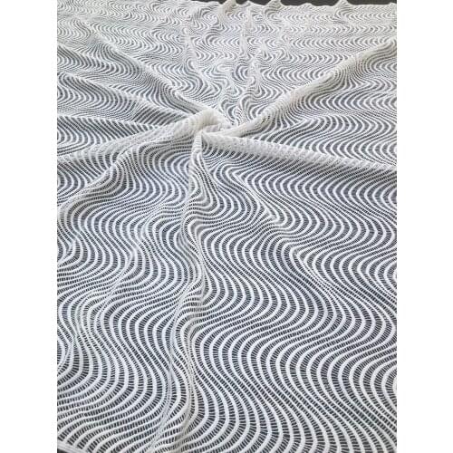 African Lace Fabric 2021 High Quality Lace Water Soluble Embroidered Fashion White Soft Lace Fabric 5 Yards