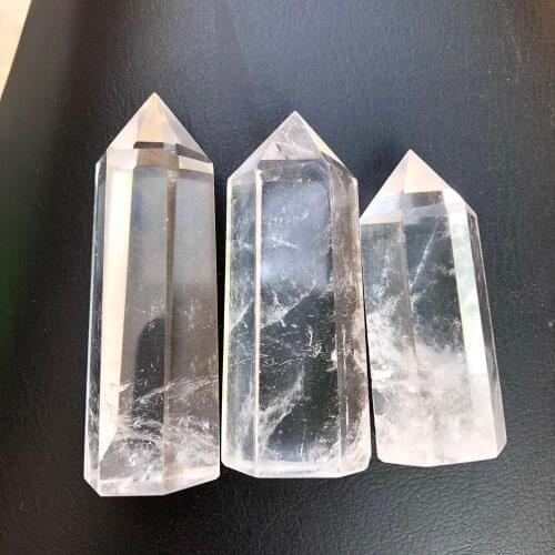 Quartz crystal wand point natural stones minerales gemstones healing reiki home decoration