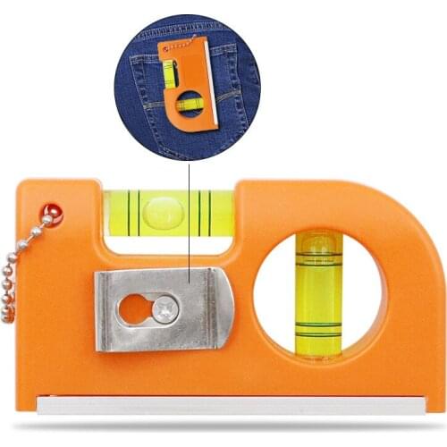 1PCS Mini Key Chain Level With Magnet V Stripe 85*45*19.5mm For Woodworking Tools Level Machinery Instrument Tool