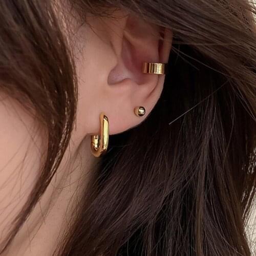 Morivovog Sterling 925 Silver Glossy Oval Circle Earrings for Women Elegant Chic Stylish Minimalist Earrings Festival Jewelry