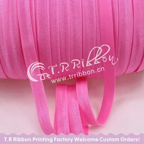 Wholesale 3/8" 9mm non- fold over elastic, 100 yards/roll #156 hot pink elastic ribbon free shipping