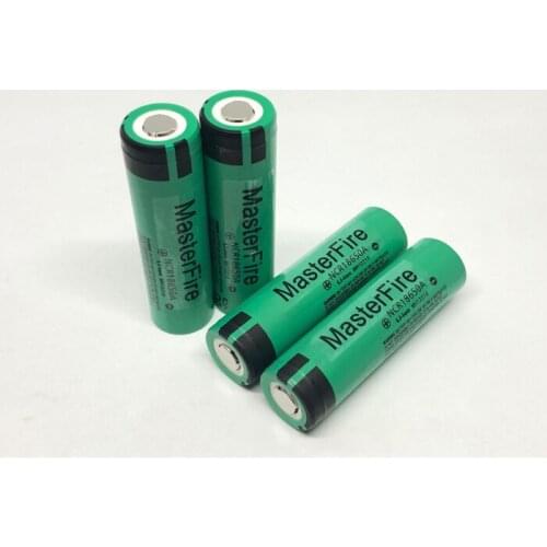 MasterFire 4pcs/lot Original NCR18650A 18650 3.7V Rechargeable Lithium-ion Battery 3100mAh Flashlight Batteries For Panasonic