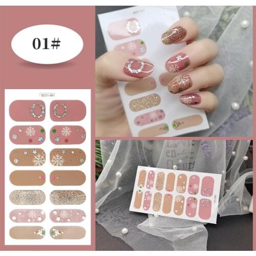 Snowflake Nail Film Full Cover Nail Stickers Designer Self Adhesive Nail Decals Creative Nail Art Slider For DIY Decoration
