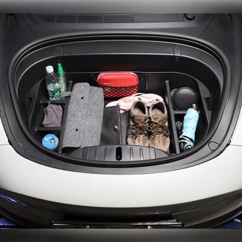 Suitable for Tesla Model 3 ABS Material front and rear trunk storage box storage box modified decorative accessories