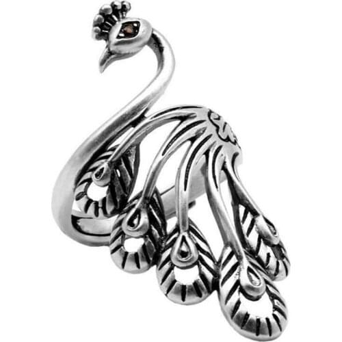 Retro Phoenix Ring For Man and Woman Fashionable silvery palm Rings Party Wedding Jewelry Gifts