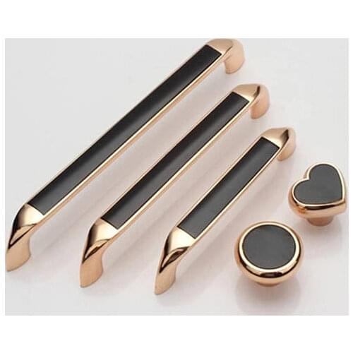 3.75'' 5''6.3'' Rose Gold Black Dresser Knobs Drawer Pulls Handles Knobs Kitchen Cabinet Door Handle Knob Modern Pull Hardware