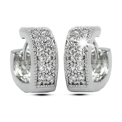 E175 AAA Cubic Zirconia Heart Earrings 30% Silver Alloy Jewellery Fashion Earrings For Women Jewelry 2017 Newest Earrings