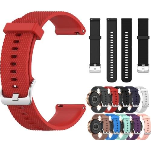 20mm Watch Silicone Bands Wristband Strap for Samsung Galaxy Watch Active & Active 2 (44mm/40mm) & Watch 3 41mm & Gear Sport Red