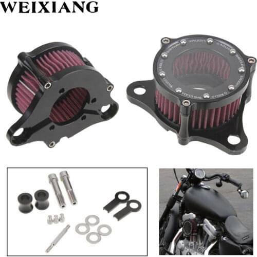 CNC Aluminum alloy Motorbike Air Cleaner Intake Filter System Kit For Harley Sportster XL883 XL1200 2004-2014