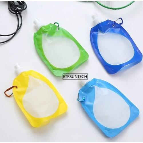 50pcs Foldable Folding Collapsible Drinking Car Water Bag Carrier Container Outdoor Camping Hiking Picnic Liquid Bag