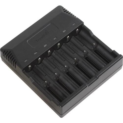 TrustFire 6 Slots Smart Charger with 6 Indicator LED for AA AAA 18650 18500 18350 17670 16340 14650 14500 10440 Lithium Battery