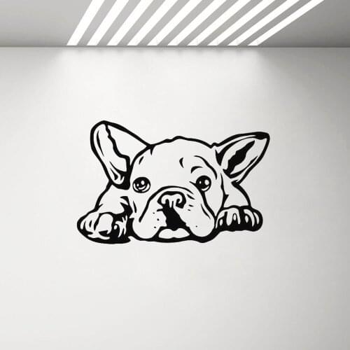 Bulldog Vinyl Wall Decal Living Room Decor Puppy Art Stickers Wall Window Tattoo Dog Grooming Salon Decoration Poster 3156