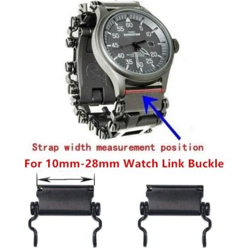 10-28mm Replacement Parts Watch Link Buckle Stainless Steel Multifunction Tool Sports Bracelet Accessories For Adjustable Buckle