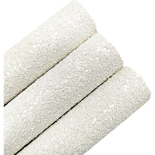 1PC 21X29CM White Glitter Fabirc, Chunky Glitter Leather, Glitter Leather Sheets For Making Bows LEOsyntheticoDIY T464B