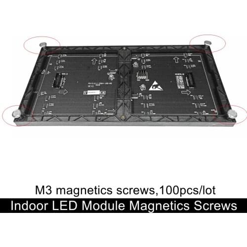 100pcs/lot M3 Indoor M4 Outdoor Magnetic Screws for SMD LED Module Column for Display Panel