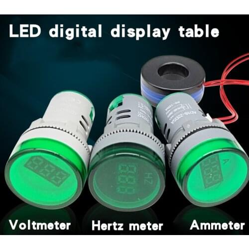 22MM AD16-22DSV type AC DC5-500V Mini Voltage Meter LED Digital Display Voltmeter Indicator Light Lamp Ammeter Hertz frequency