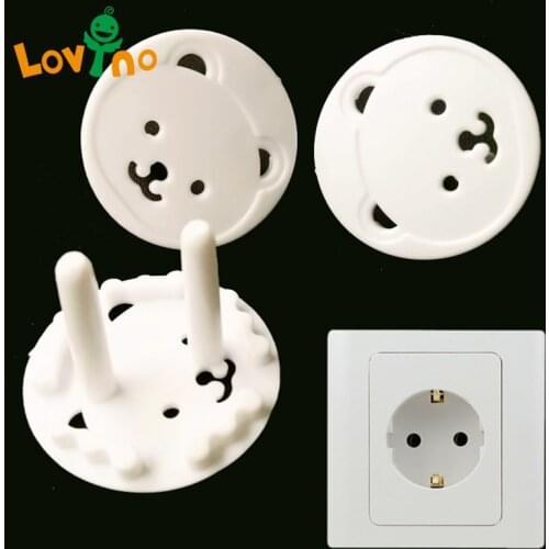 4pcs Baby Safety Child Electric Socket Outlet Plug Protection Security Two Phase Safe Lock Cover Kids Sockets Cover Plugs