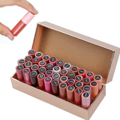 Truly Free Sample 40 Shades Nude Glossy mini lip gloss set Shimmer Glitter lipgloss vendor