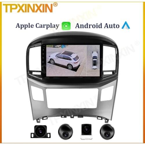 6+128G For Hyundai H1 2 2017 2018 Android Auto Car Radio Multimedia Video Player Carplay Head Unit GPS Navigation 360 Camera