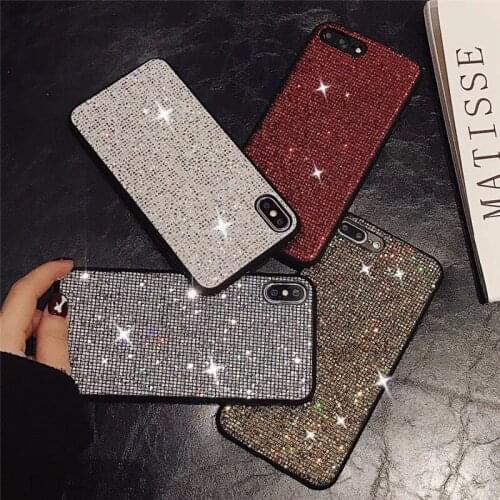 For iphone X XR XS Max Case Luxury Diamond glitter Bling Back Cover For iphone 6 6s 7 8 Plus Soft TPU capa coque fundas