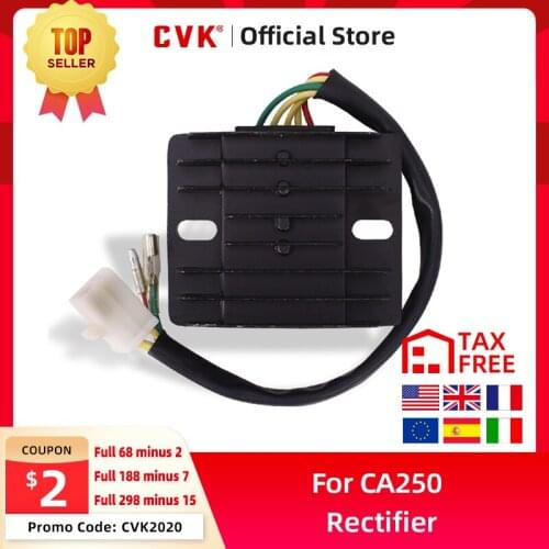 CVK Rectifier Voltage Regulator Charger 12V 200W 5 wire For HONDA Rebel CMX250 CMX250C CA250 DD250 JIALING JH250 parts