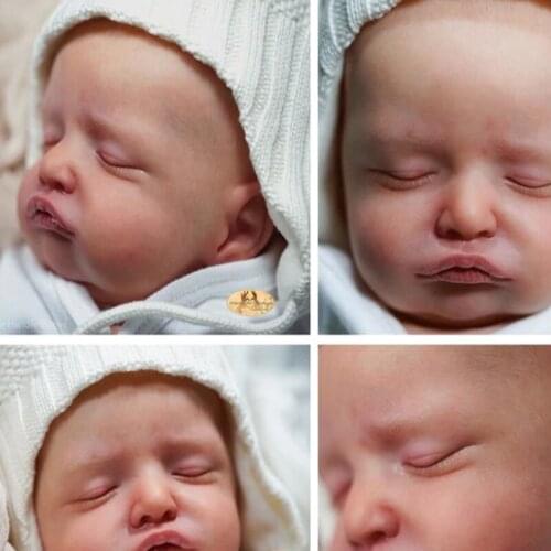 20inch Reborn Doll Parts Bebe reborn Rosalie Sleeping Baby Lifelike Real Unfinished DIY Blank Doll Kit with body