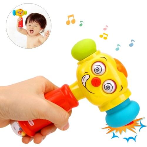 ChildrenS Baby Hammer Hamster Toy With Music And Lighting Education Music Toys High BabyS Ability To Operate Toys Gifts