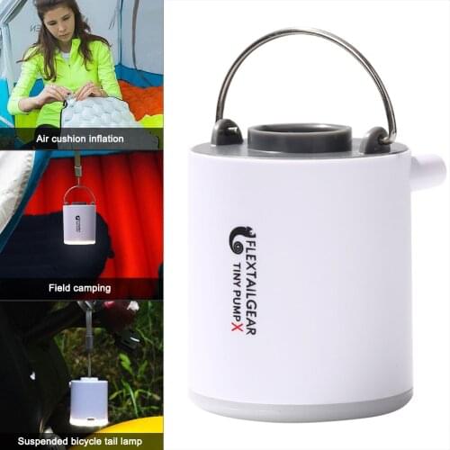 3-in-1 Mini Electric Inflatable Pump Ultralight USB Charging Multifunctional Outdoor Air Pump 3 Modes Camping Light