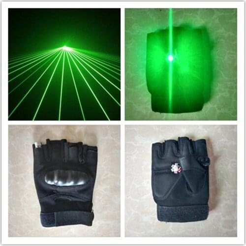 Hot sale 1pcs 532nm 80mw green Laser show Gloves Stage gloves for DJ Club/Party show led glove party supplies