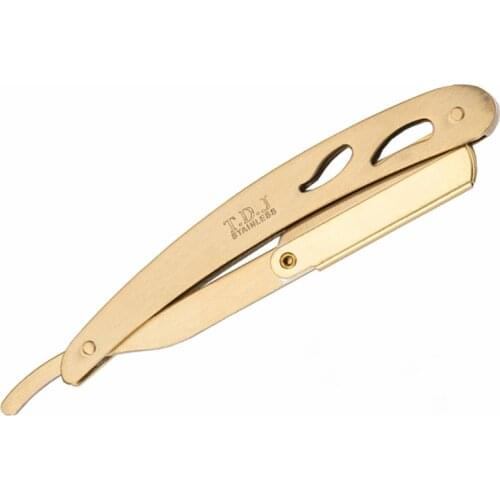 Classic Stainless Steel TDJ Barber Straight Shaving Knife Mens Hairdressing Shaving Razor