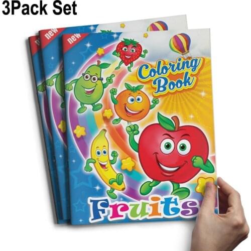 3Pack Cartoon Coloring Book Kids Adult Relieve Stress Kill Time Children Educational Art Painting Drawing Graffiti Sketch Draft