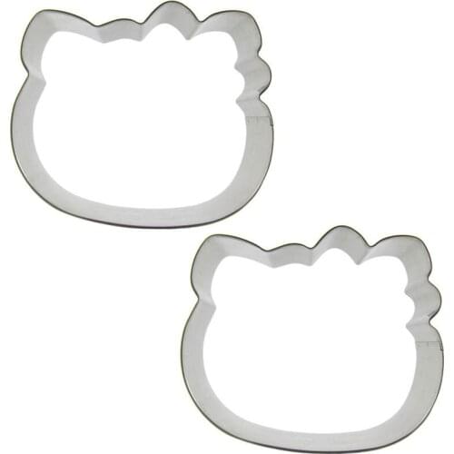 Cat Head portrait shape 2 pieces biscuits cutting molds, baking tools, cake decorating soft candy tools