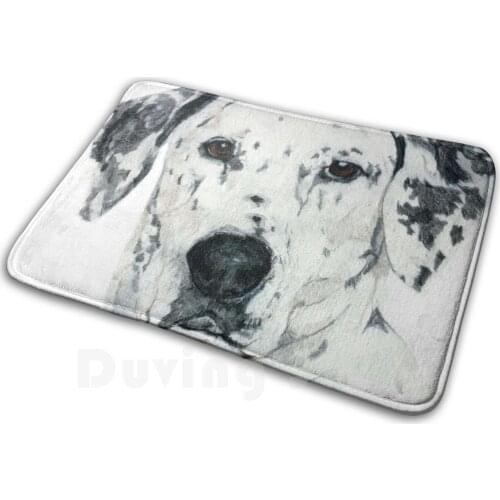 Joshua-Dalmatian Mat Rug Carpet Anti-Slip Floor Mats Bedroom Joshua Dalmatian Coloured Pencil Water Colour Pastel New Zealand