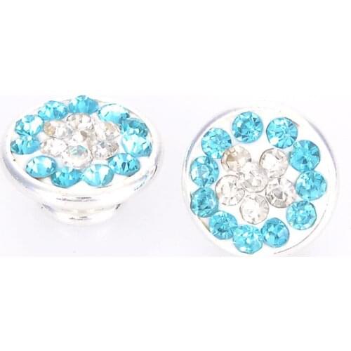 Miasol Crystal Jewelpop Fits DIY diy bracelets,necklace,ring,silver plating,Lake Blue pave crystal jewelpops