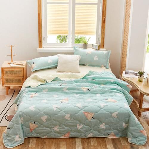Soft Summer Bed Quilt Comforter Bedding 100% Cotton Bedspread Summer Air Conditioner Quilt custom blanket Lightweight and cool
