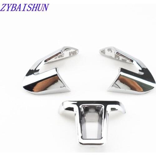 3/6/9 o'clock steering Sequins Trim ABS chrome sticker For Volkswagen VW New Sagitar Polo Bora GOLF 6 JETTA Santana parts