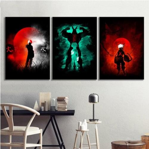 Full square round 5d diy diamond painting Japanese anime characters cross-stitch diamond embroidery mosaic kit 3 Pcs sets