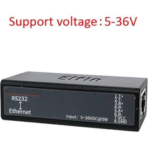 5-36V Serial Server RS232 Single Serial Server to Ethernet ModbusTCP/HTTP HF7111